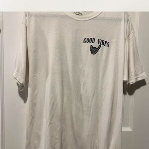 Cream Short Sleeve Tee with Graphic